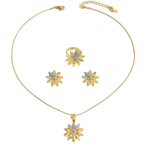 Usamara Women's Simple Fashion Diamond Necklace Suit